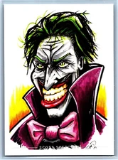 Joker Sketch Card - Scott Sketches Fan Art Trading Card