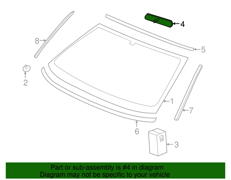 Espejo retrovisor interior genuino GM 13524917 Foto 4 de 4