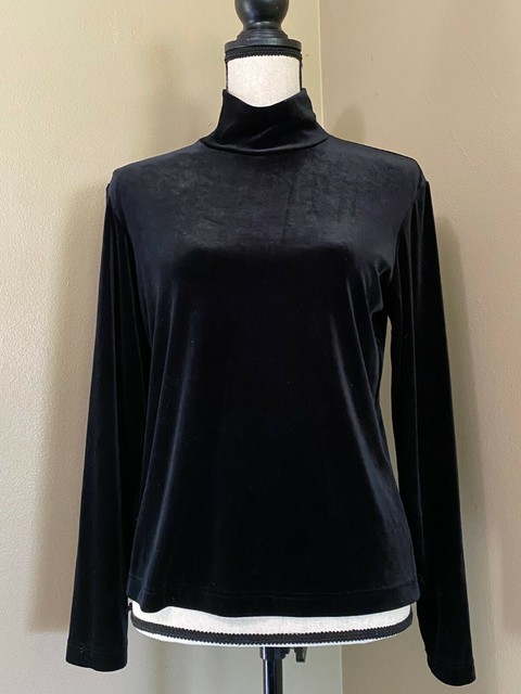 mock cowl neck top