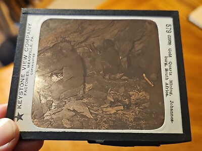 Magic Lantern Slide 579 Keystone GOLD QUARTZ MINING JOHANNESBURG SOUTH AFRICA