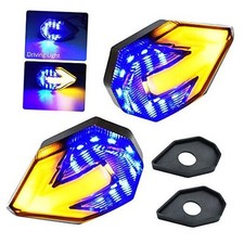 Motorcycle Turn Signal LED Lights 21 SMD LEDs Arrow Amber Bilnker  Blue/Amber