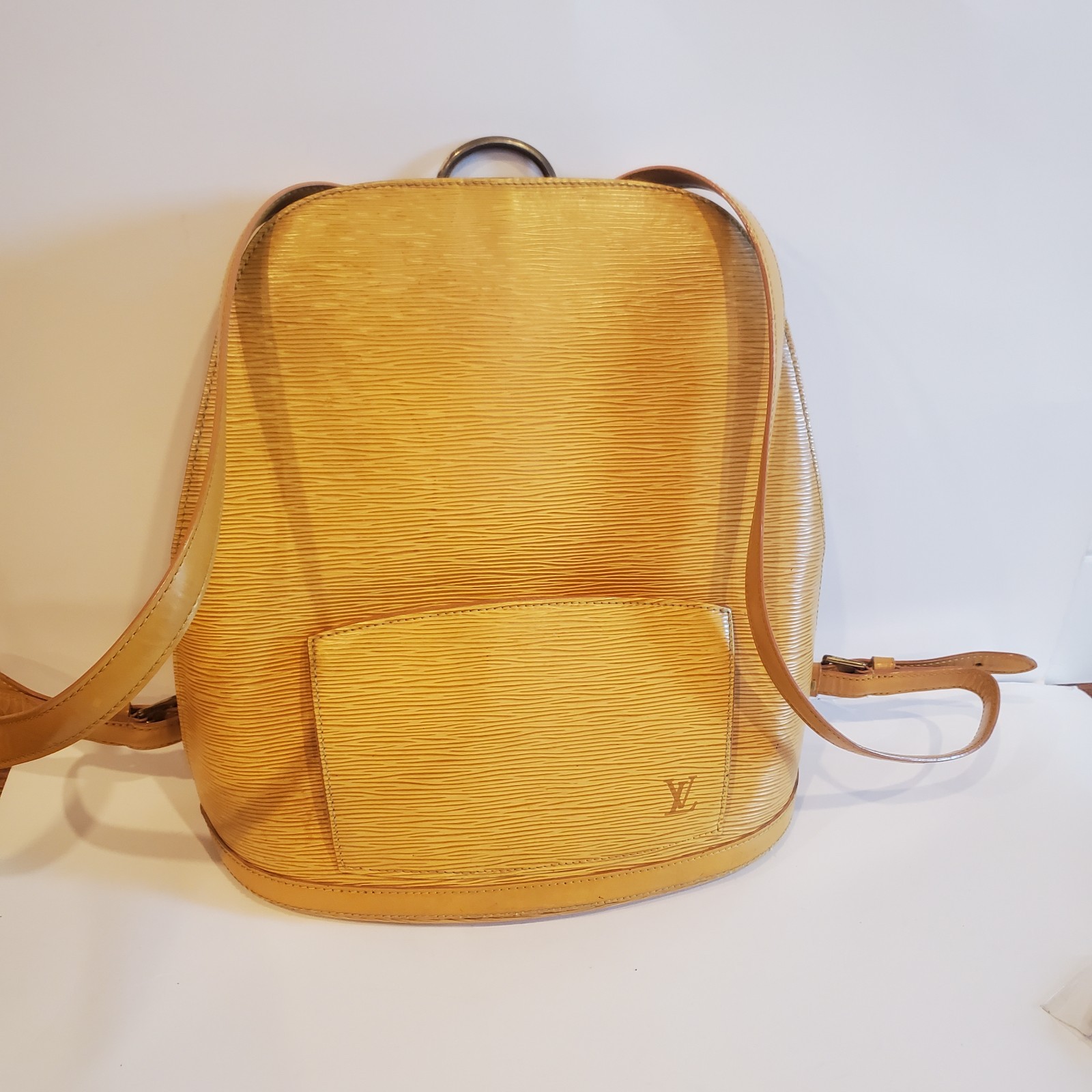 Louis Vuitton Gobelins EPI Yellow Leather Backpack