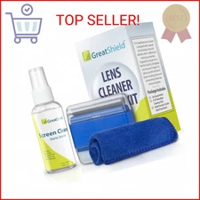 GreatShield Universal Screen Cleaning Kit, Microfiber Cloth + 2 Sided Brush + No