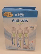 Dr. Brown's Options Anti-Colic Narrow Neck Baby Bottles 8oz 3-Pack