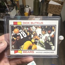 Topps 1973 Dick Butkus #300 Chicago Bears NFL Vintage Base Set Football Card