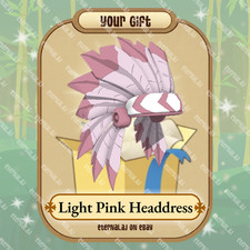 Animal Jam Classic (AJC) | Light Pink Headdress (READ DESCRIPTION BEFORE BUYING)