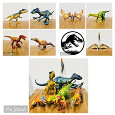 Large Jurassic World Park Dinosaur Toys Lot Of 7 Dinosaurs Land Air OEM Working