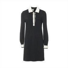 Gucci Interlocking G Rayon Dress XS Ladies' Black  434244 Text transfer on produ