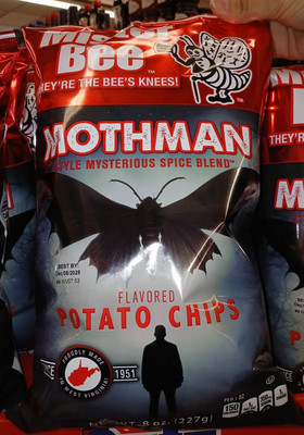 MOTHMAN LIMITED EDITION***(With MISSPELL)***MISTER BEE CHIPS Point Plesant WV