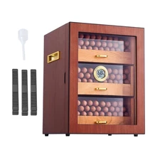 150 Cigar Humidor Cabinet Cedar Cigar Box Humidifier & Hygrometer & Shelve