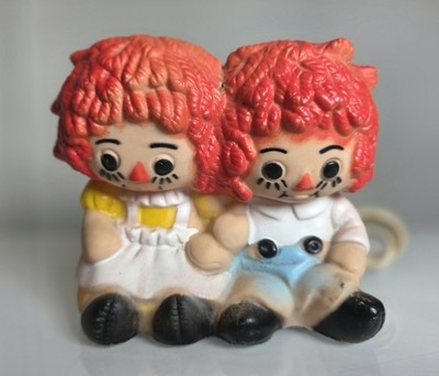 Vintage Raggedy Ann & Andy Table Lamp Night Light 4  X 5  Electric. Nan San Ind