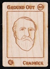 HENRY CHADWICK -Rare GYPSY OAK Wooden BASEBALL Card- FAN CRAZE ART SERIES