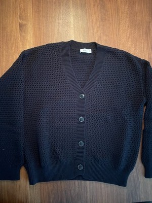 Closed Strickjacke Damen Gr.: S Schwarz Bio-Baumwolle Grobstrick Wie Neu