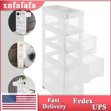 Free Standing Bathroom Storage Cabinet w/ 5 Drawers Organizer Side Organizer PP