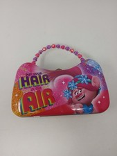 DreamWorks TROLLS Put Your Hair In The Air Tin Metal Purse Lunchbox Bag READ Des