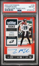 TANNER MCKEE 2023 CONTENDERS ROOKIE TICKET RED ZONE RC AUTO PSA 8