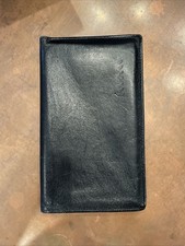 Dopp Travel Wallet Organizer Black Grain Cowhide Leather - Passport Card Ticket