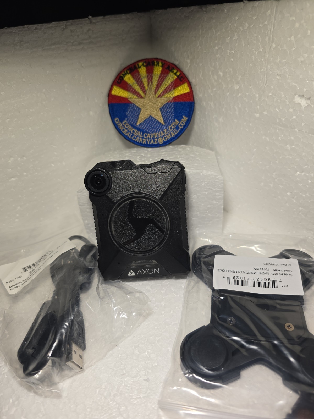 Axon AX1001 Body 2 camera, battery, offline, updated, tested, USB sync cable
