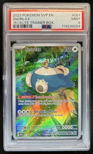 2023-25 Pokemon SV Black Star Promos - SVP EN Snorlax #051 PSA 9