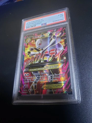POKÉMON 015 M MEWTWO EX FULL ART 160/162 XY BREAK THROUGH PSA 1 PR