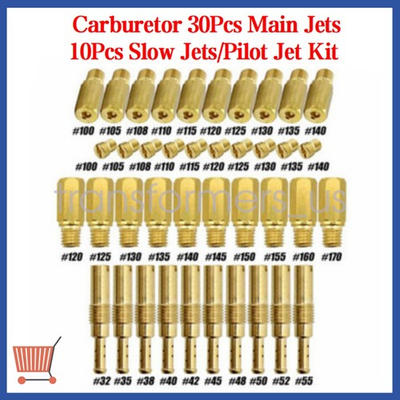 #ad Carburetor 10Pc Slow Jets Pilot Jet Kit30Pc Main Jets For PWK Keihin OKO Carbs $7.78