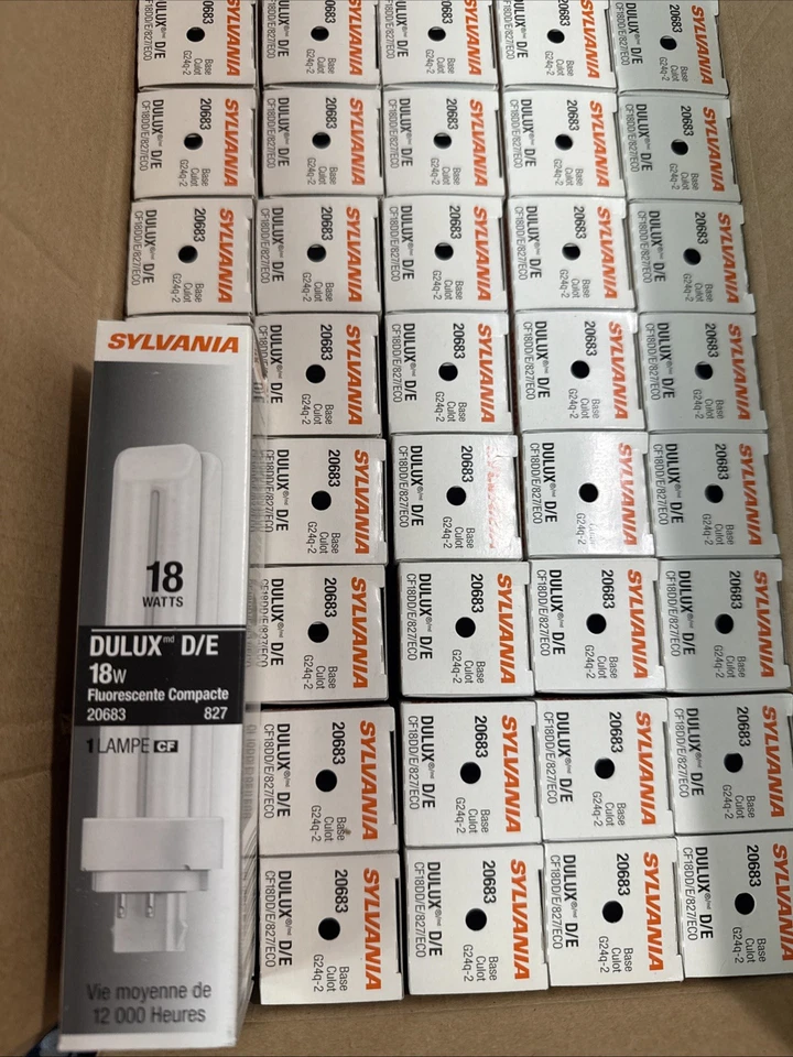 50x Sylvania CF18DD/E/827/ECO Delux D/E 18W Fluorescent Compacte - Image 2 of 4