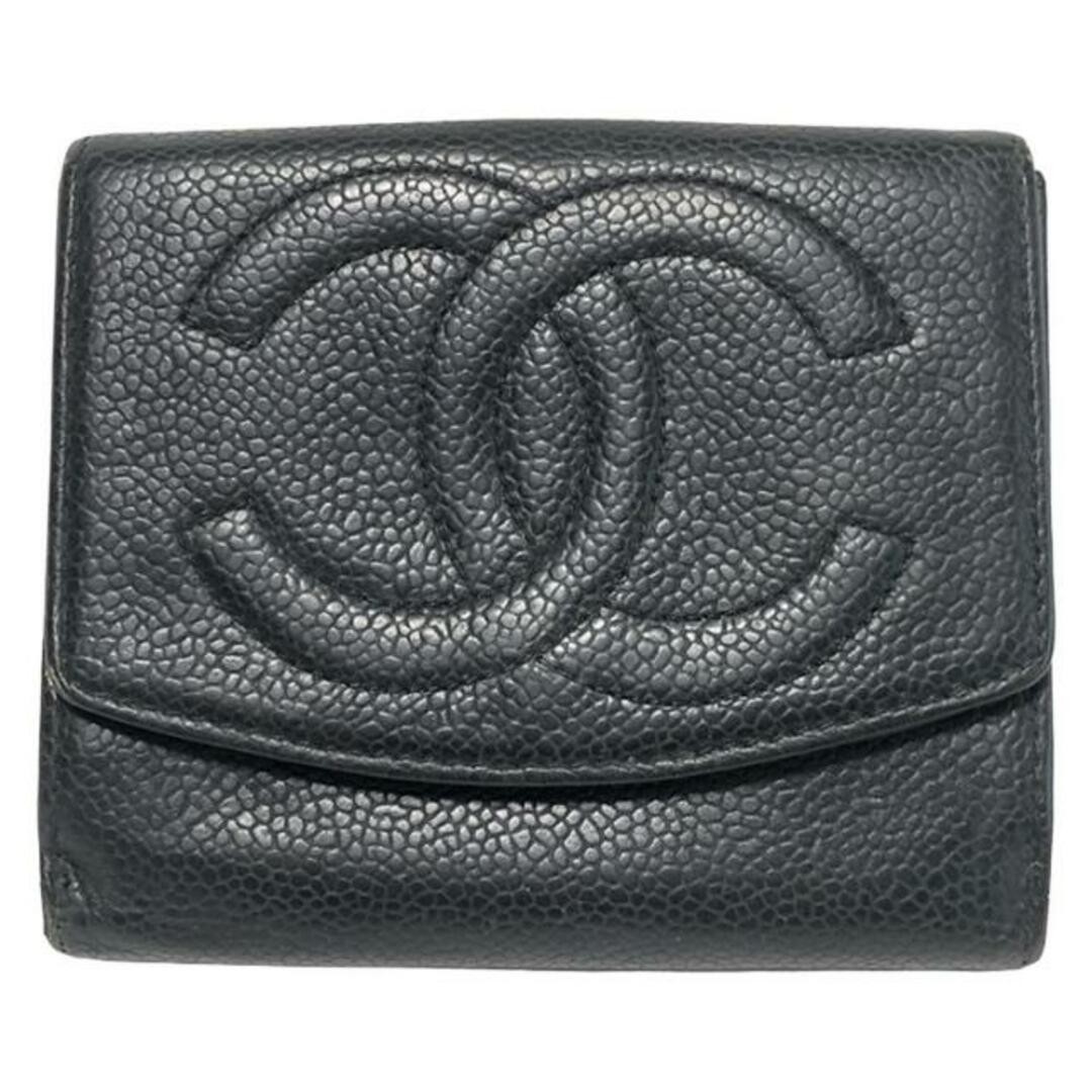 Chanel Black W Hook Wallet with Timeless Elegance