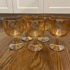 vintage Indiana Glass Marigold Harvest carnival glass goblet
