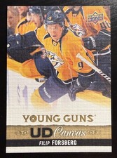 2013-14 Upper Deck Series #C109 Filip Forsberg Young Guns UD Canvas Rookie Card. rookie card picture