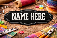 Custom Embroidered Name Tag Sew on Patch Motorcycle Biker Patches 4" x 1.5" B