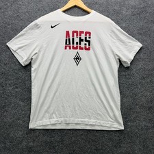 Nike Dri-FIT Las Vegas Aces WNBA T-Shirt Mens Large White Short Sleeve Athletic