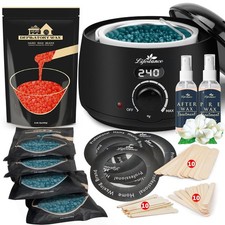 Lifestance L2 Digital Wax Warmer Hair Removal Kit  1LB Strawberry Beads