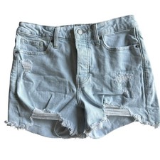 Old Navy Denim Shorts High Rise OG Straight Light Wash Distressed Size 4 NWOT