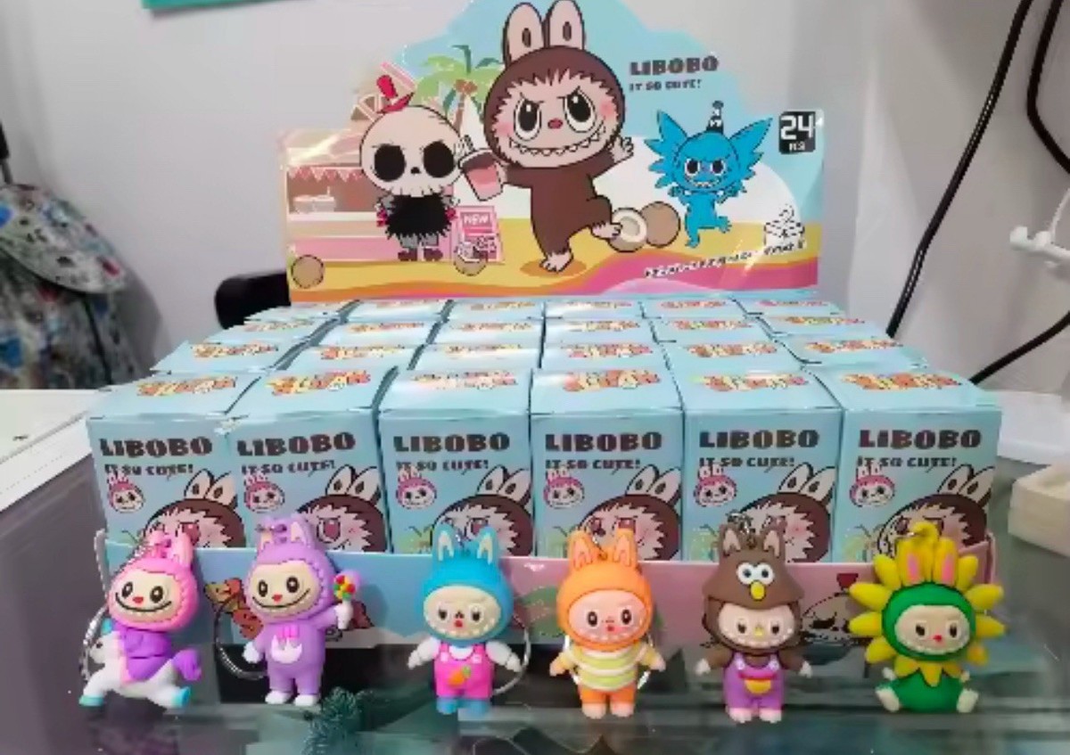 24 PCS Labubu Blind Box Figure Doll PVC Small Pendant