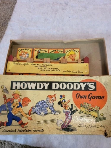 Vintage 1950s Howdy Doody’s Own Game – Parker Brothers – Original Box & Pieces