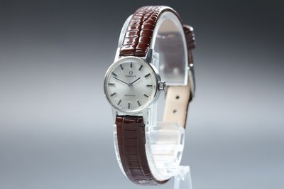 OMEGA Geneve Cal.485 Silver Dial 20mm Hand-Winding Ladies Bracelet Watch Exc+5
