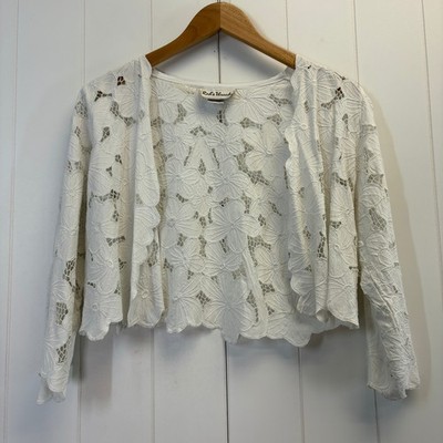 Reds Threads Boho Hippie Floral Bolero Shrug Women Small Summer Cottage Coquette