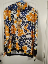 NWT CIGAR COUTURE LONG SLEEVE AOP BUTTON FRONT SHIRT MEN SZ M