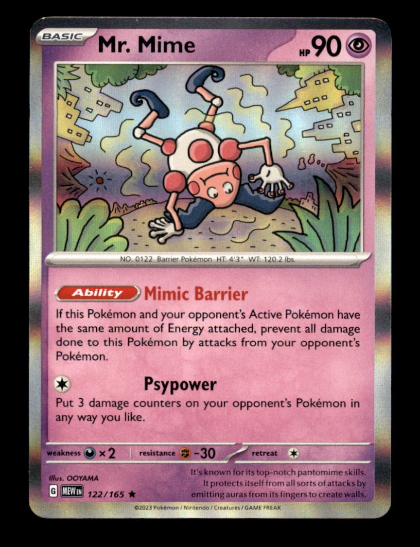 MR. MIME 122/165 R 151 POKEMON NM/M