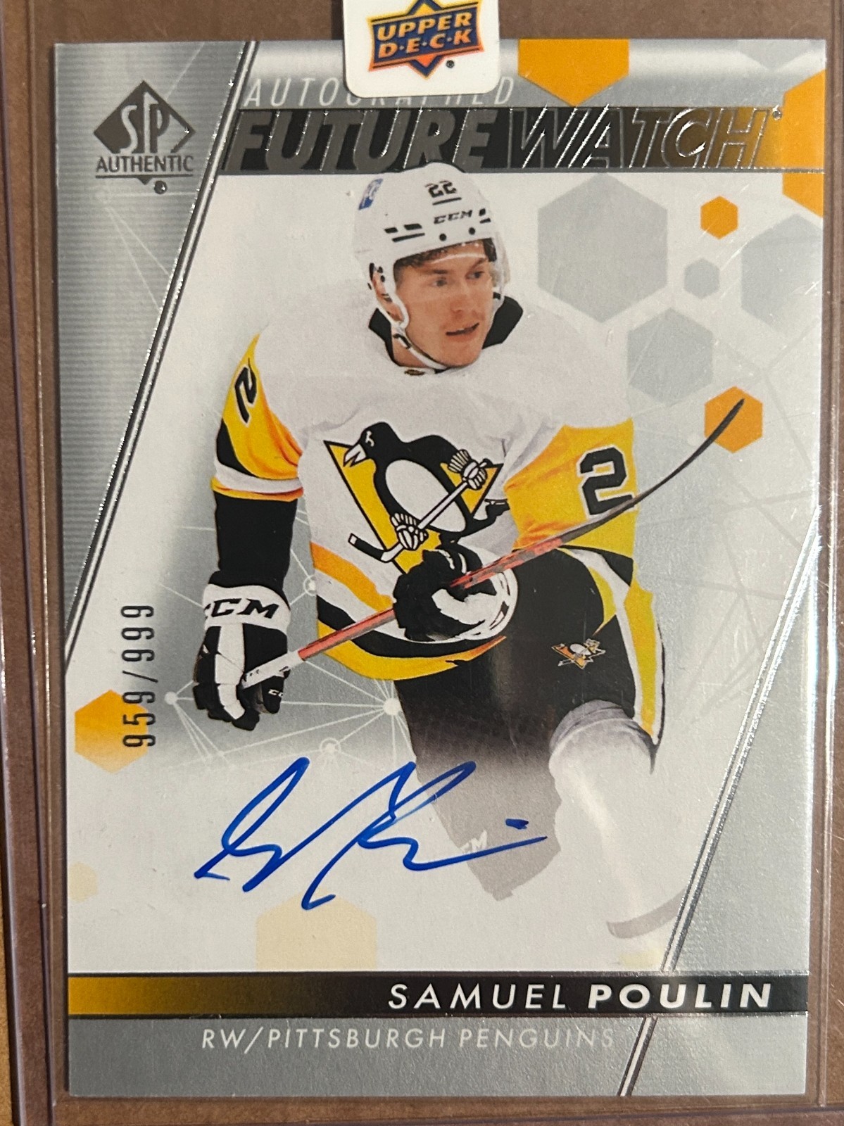 2022 SP Authentic Future Watch Auto SAMUEL POULIN (#959/999)