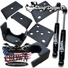 2007-2018 Silverado Sierra 7 Rear Drop Lowering Axle Flip Kit Shocks