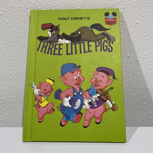 Walt Disney’s Three Little Pigs: Hardcover :Book Club Edition 1972 mint’ vintage