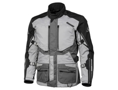 Men's Grey Motorcycle Adventure Jacket Waterproof Biker Touring Riding Coat