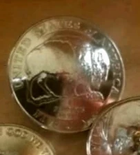 BISON BUFFALO COIN BUTTONS Possible bag Journal Blackpowder Muzzleloader Trade 