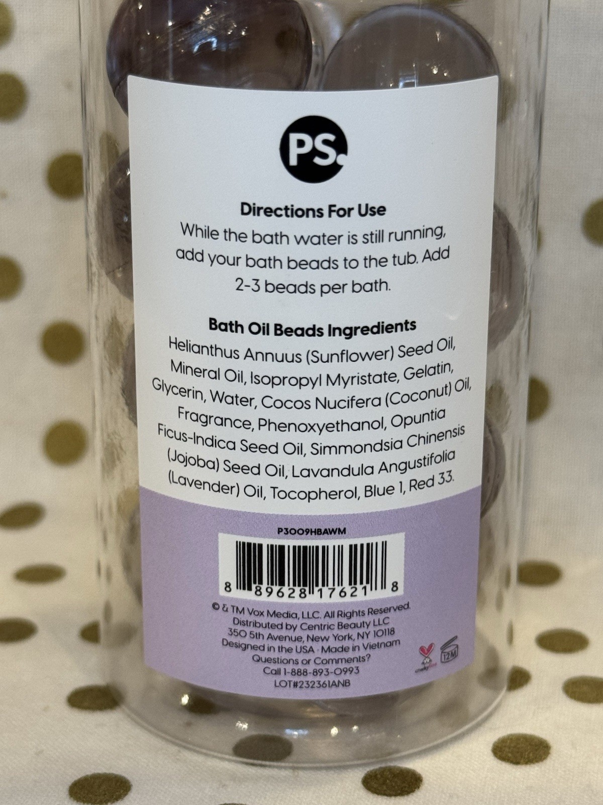 POPSUGAR Hydrating Bath Oil Beads NEW Sealed Lavender Vanilla 1.73 oz