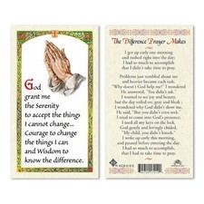 The Difference Prayer Makes Laminated Prayer Card Praying Hands 23rd Psalm Card