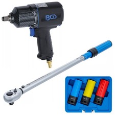BGS Radwechsel Set Druckluft- Schlagschrauber- & Drehmomentschlüssel 60-330 Nm