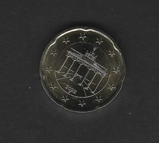 2022 F Stuttgart Mint Germany 20 Cent Euro Coin