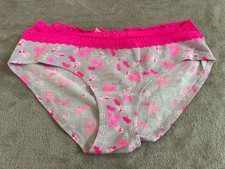 NEW NWT Victoria's Secret Low Rise Hiphugger Underwear Size M Lace Waist PINK
