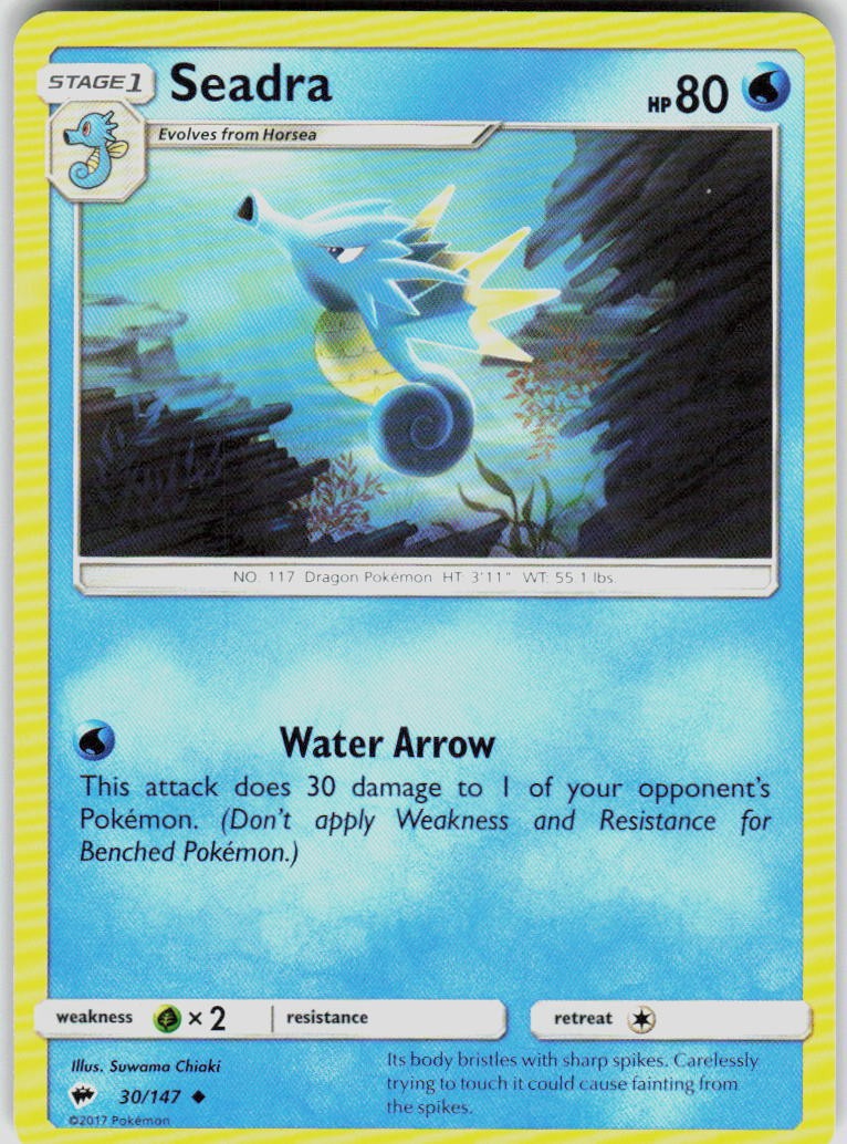 Seadra 30/147 SM Burning Shadows Pokemon